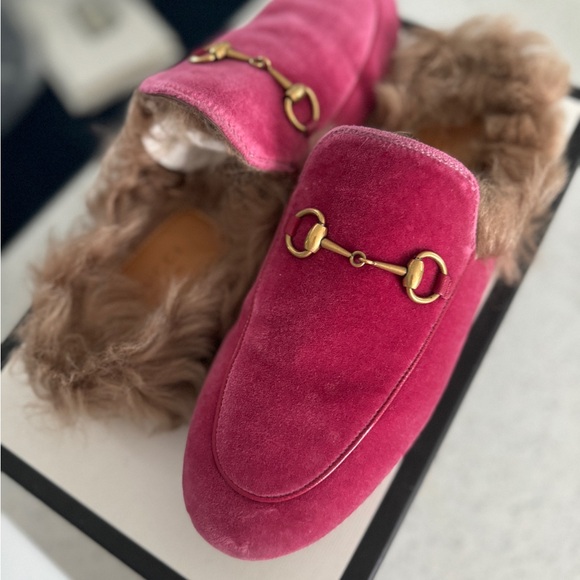 Gucci Magenta Princetown Mules - Picture 6 of 10